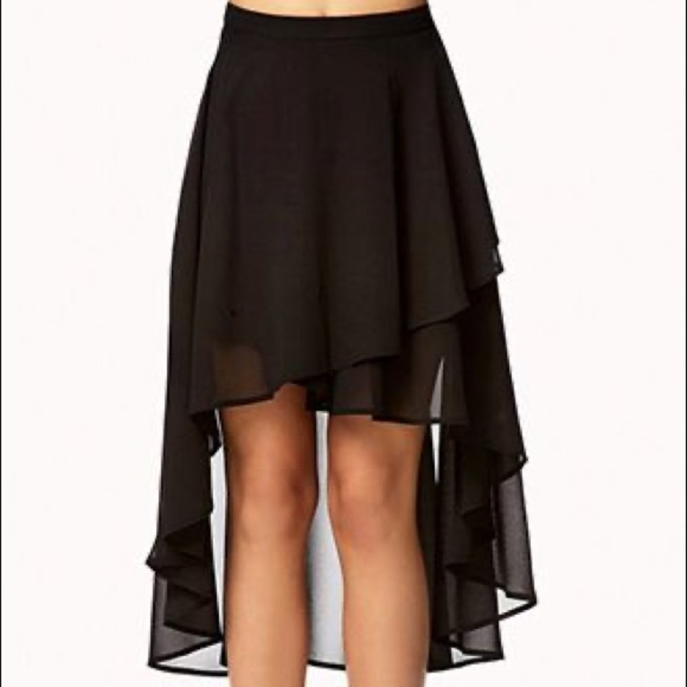 Forever 21 tiered black skirt